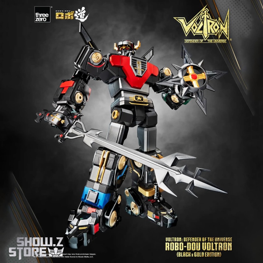 Threezero Voltron: Defender of the Universe ROBO-DOU Voltron Black x Gold Edition