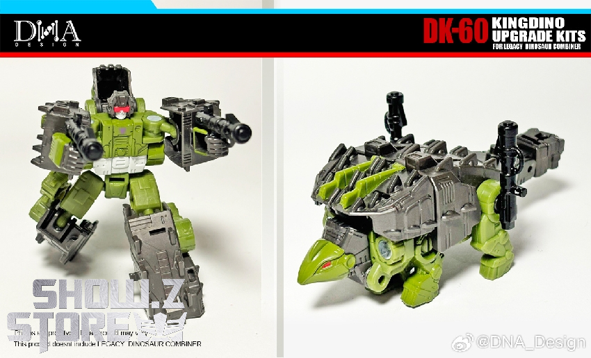 DNA Design DK-60 Kingdino Upgrade Kits for Legacy Dinosaur