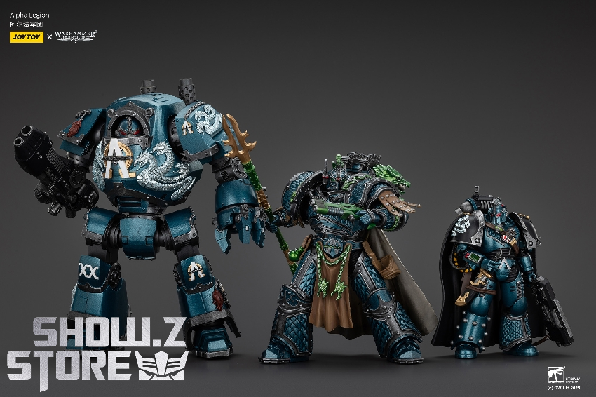 JOYTOY Warhammer 40K Action Figure 1/18 - Alpharius Primarca Della XX Legione Alpha Legion - Modello Da Collezione Con Effetto Invecchiato E Accessori
