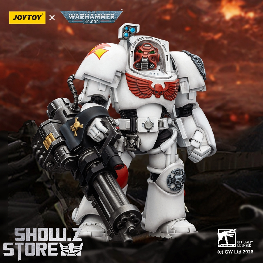 JoyToy JT03202 1/18 Warhammer 40K White Scars Terminator 3 with Power Fist and Assault Cannon