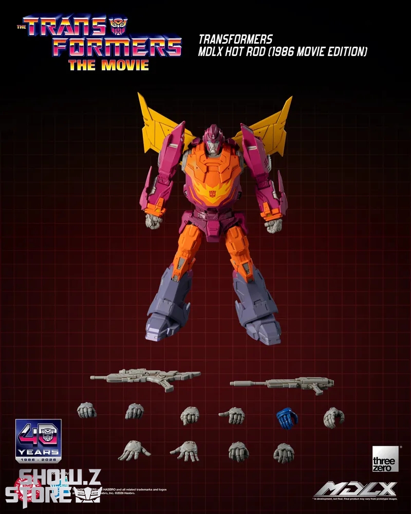 Threezero 3Z1125 Transformers MDLX Hot Rod (1986 Movie Edition