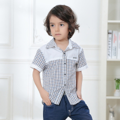 Wholesale new design kids wear cotton checked shirts casual boys plaid shirt
