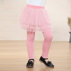 High Quality Cotton Children Legging with Skirt Kids Girls Leggings Trousers Pantskirt