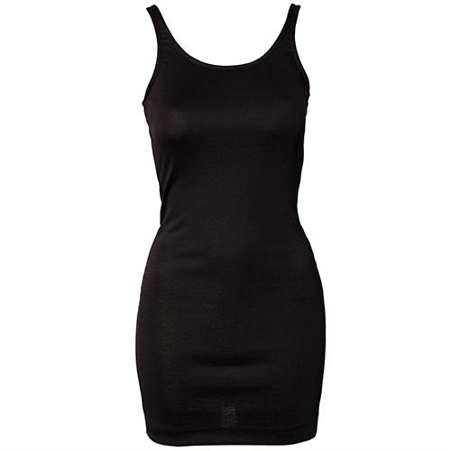 Black bodycon tank top dress made in china
