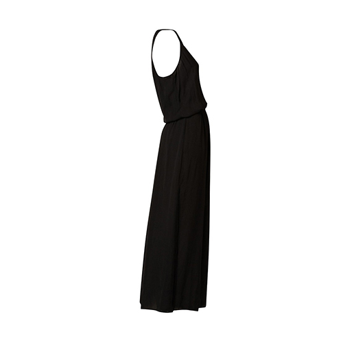 Petite chiffon black maxi dress