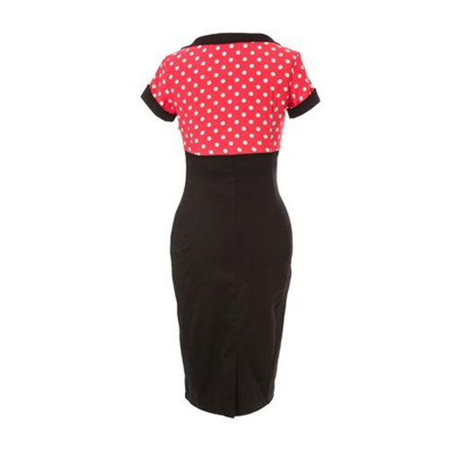 Ladies polka dot wiggle formal dresses for woman wholesale China