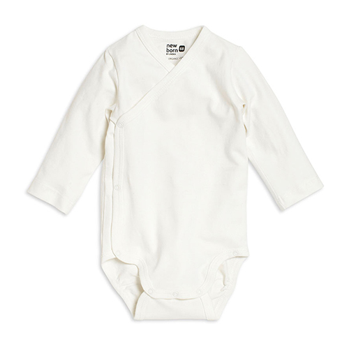 White organic blank plain long sleeve kids baby romper