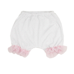 pink snow print baby pants