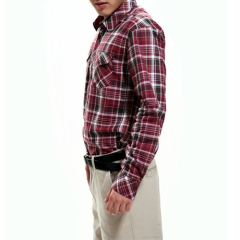 Top quality latest fashion hot plaid polo dress shirts men