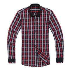 European style wholesale button down plaid plain shirt for men