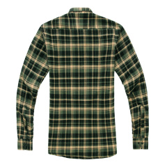 Long sleeve slim fit male grid shirt cotton casual men shirts