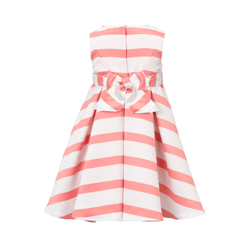Casual style kid printed dresses cotton o-neck stripe girl dress