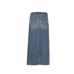Latest plus size long denim skirt for women wear from guangzhou garment manufacture