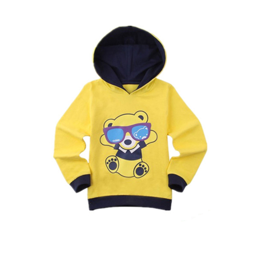 Polyester french terry sweatshirt kids wear digital print boys cartoon hoodies