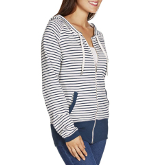 Wholesale winter striped long hoodies for women made in china