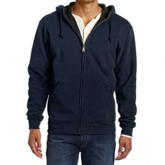 Zip up wholesale plain black high quality men hoodies