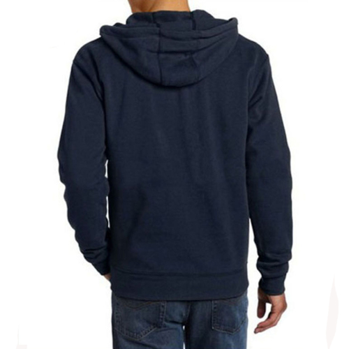 Zip up wholesale plain black high quality men hoodies