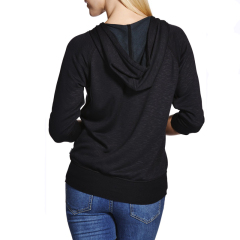 Stylish short sleeve zip up hoodies wholesale china