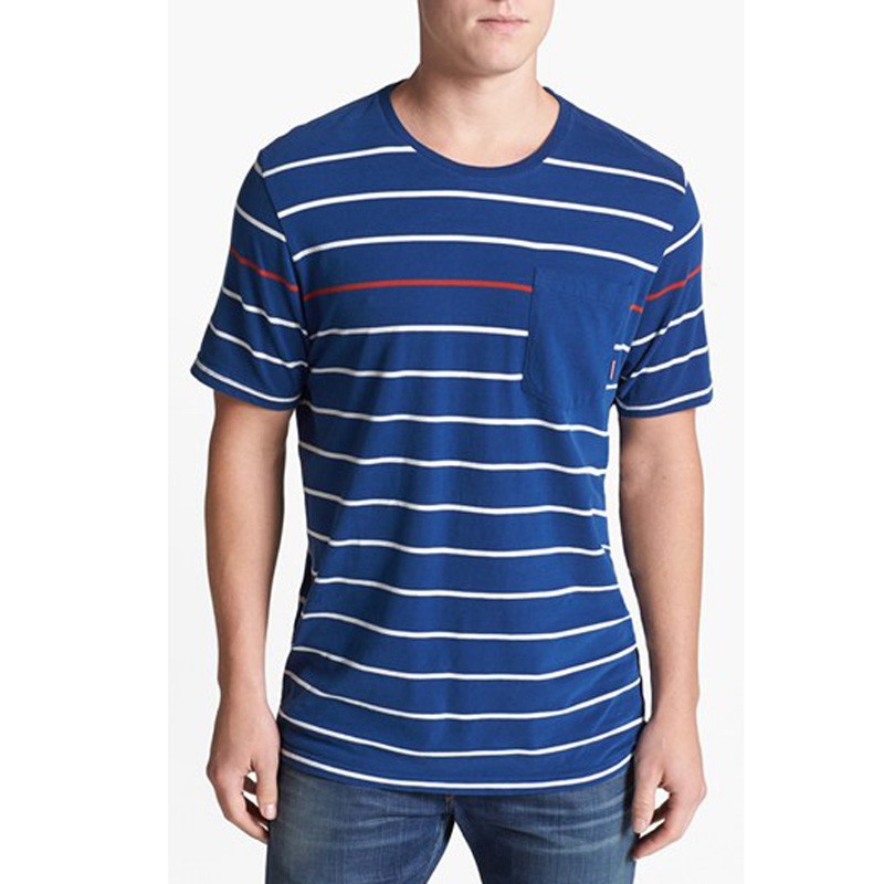 OEM design men striped t shirts outwear cotton printed t shirt