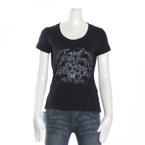 100% cotton round neck black wholesale hemp women 3d t-shirt printing