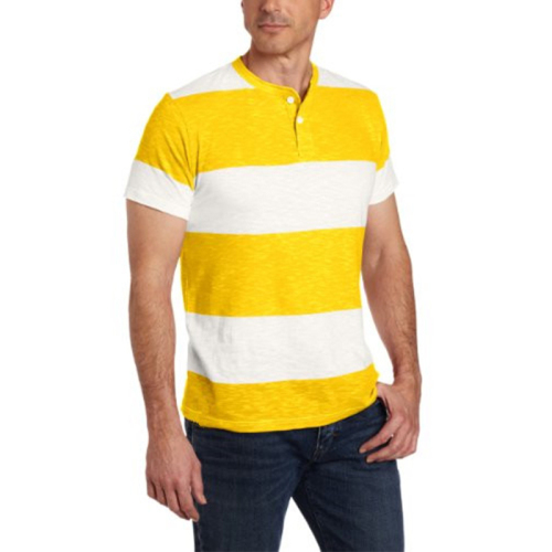 Striped male casual blouse top shirt new design polo collar customized man t shirt