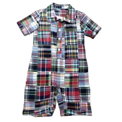 Romper checked stripe one piece jumpsuit fashion kids