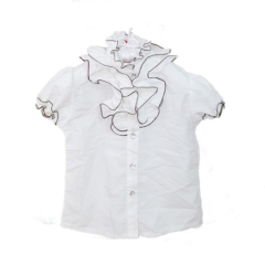 Children clothing factory ruffle design girls casual shirt
