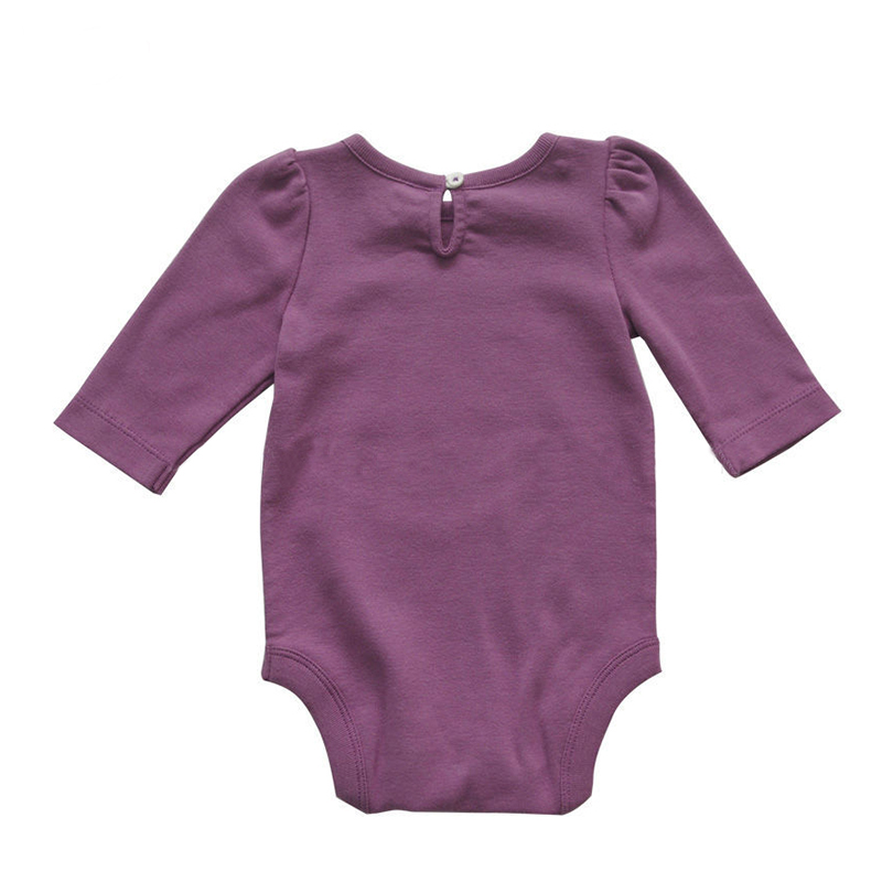 High quality baby rompers long sleeve baby bodysuits customized made in China