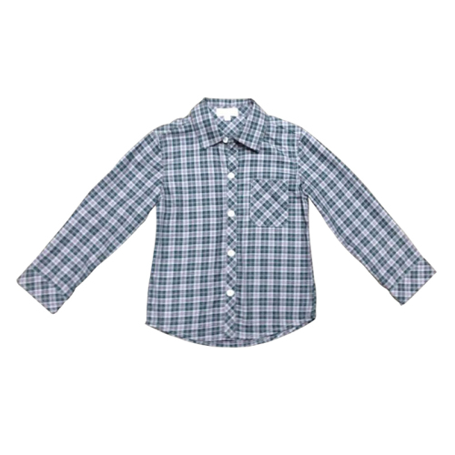 Children cotton tops long sleeve check boys shirt school wear casual flannel shirt for boy