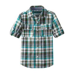 Kids boutique boy casual shirt new design plaid flannel shirt for boys
