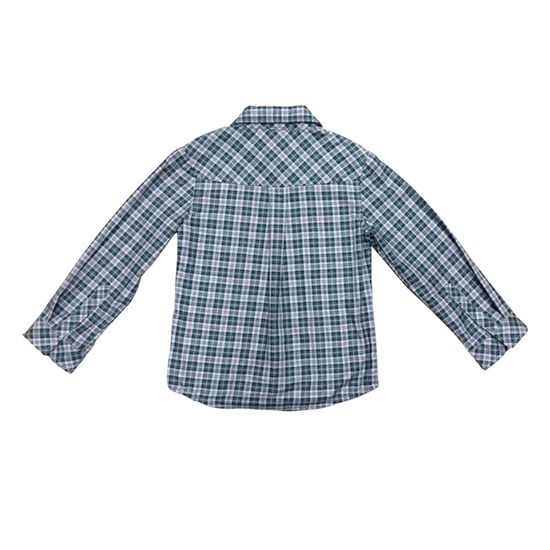 Children cotton tops long sleeve check boys shirt school wear casual flannel shirt for boy