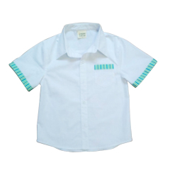Children's wear kids clothes blank blouse top short sleeve cotton new model shirt for boys