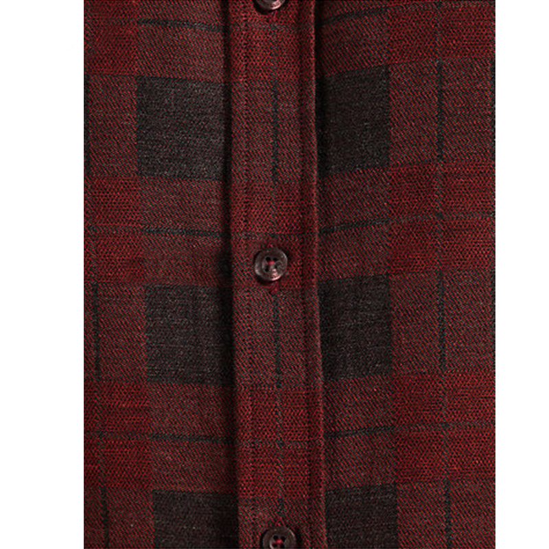 Casual plaid blouse top oversized dress shirts cotton long sleeve man flannel shirt