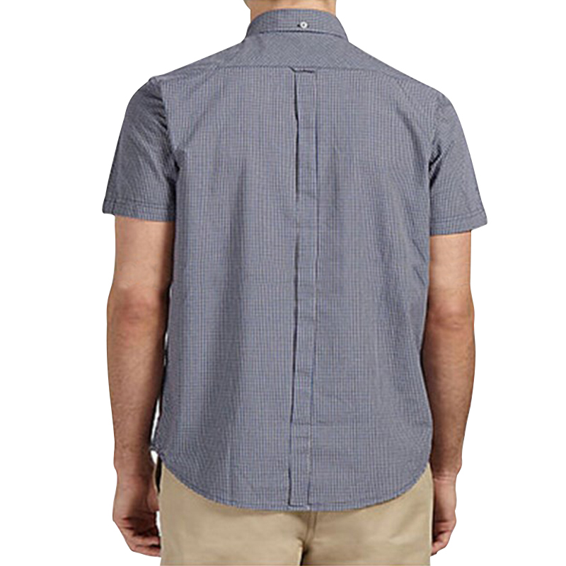 New model plaids shlort sleeve blouse shirt design clothing men casual shirt