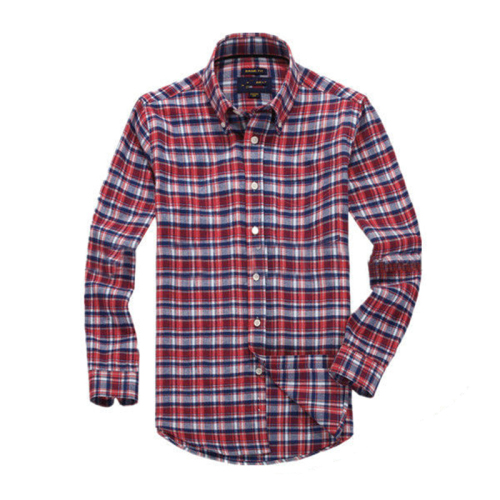 Open cotton check shirt design african men shirt