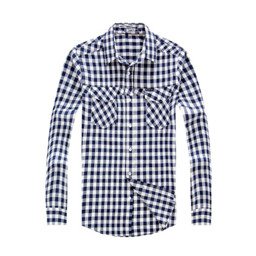 Wholesale office clothing mens dress long sleeve plaid shirts