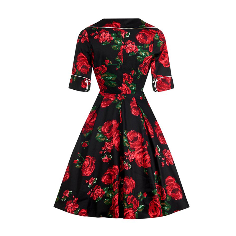 Women clothes summer v neck fancy printing party dresses for ladies