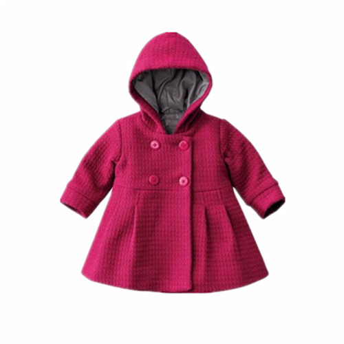 New design kids outerwear dress clothes long sleeve hoodies girls winter coat