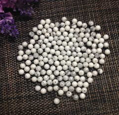 Natural Howlite Round Ball Half Drilled Beads 8mm