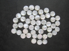 White Mother of Pearl Round Cab 10mm