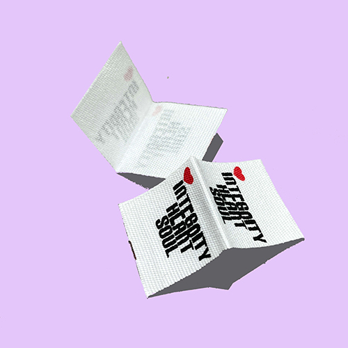 Cutom Printed Center Fold Cotton Label
