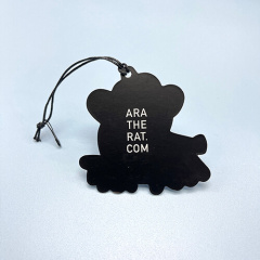 Die Cut Cartoon Paper Tag With Wax String And Pin