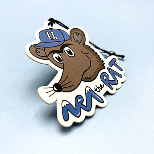 Die Cut Cartoon Paper Tag With Wax String And Pin