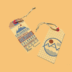 Branded Kraft Paper Tag With Metal Grommet