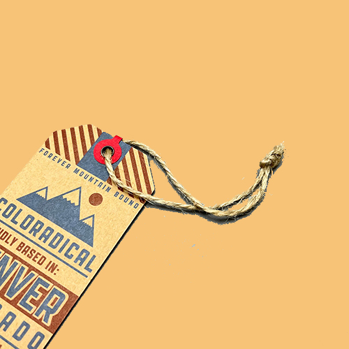 Branded Kraft Paper Tag With Metal Grommet