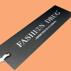 Custom Printed Embossed UV Logo Hang Tags With Pin And String