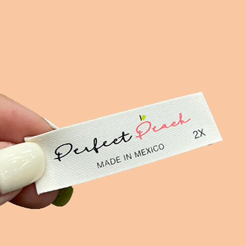 Printed Poly Cotton Label With Logo