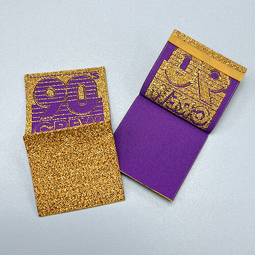 Custom Metalic Yarn Center Fold Hem Label