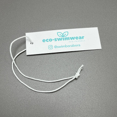 Coated Custom Clothing Tag With Wax String