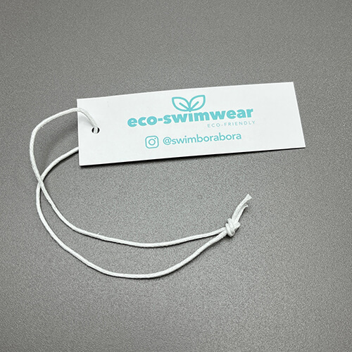 Coated Custom Clothing Tag With Wax String